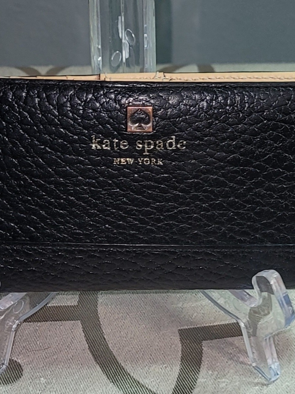 Kate Spade Black Pebbled Leather Wallet